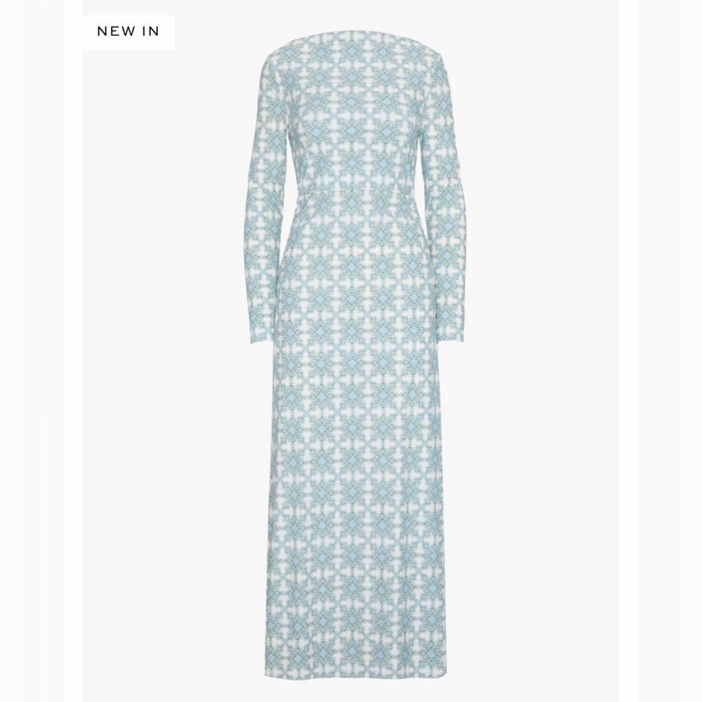 Hill House Selene Long Sleeve Maxi Dress Byzantine tile